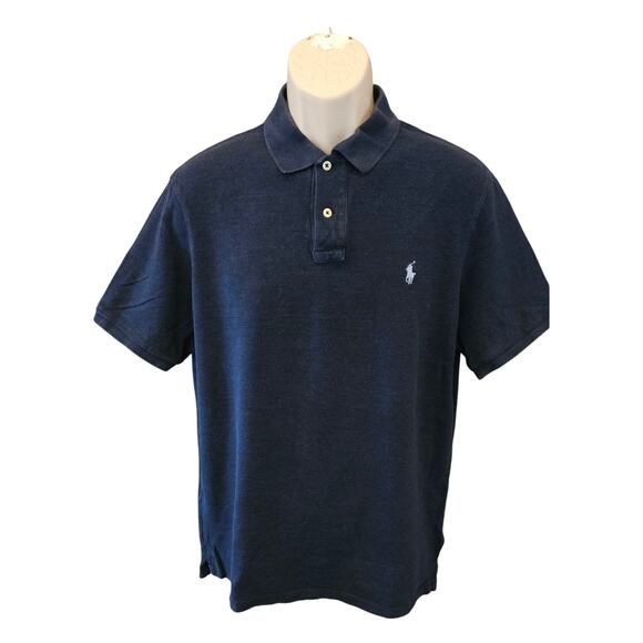 Polo ralph lauren navy blue classic fit sz L large career casual preppy top - Picture 1 of 6